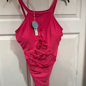 NWT Cupshe Tobria MoJorg Pink Cutout one piece Swimsuit Women’s 1X